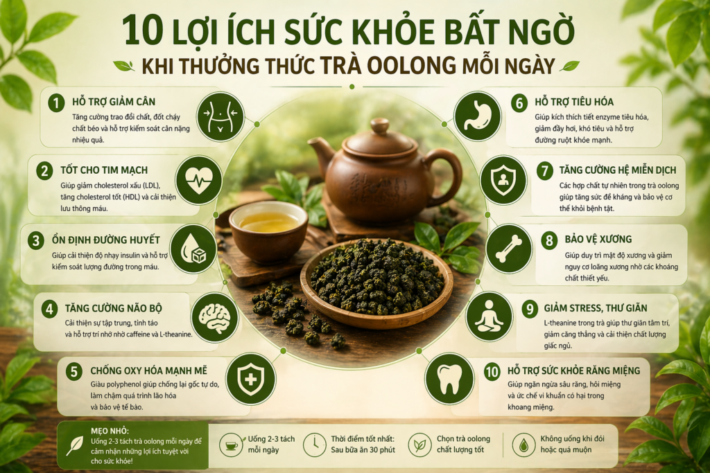 10 Lợi Ích Trà Oolong