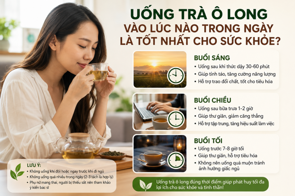 Uống Trà Ô Long Vào Lúc Nào Trong Ngày Là Tốt Nhất Cho Sức Khỏe